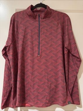 LL Bean Striped Half-Zip Athletic Pullover